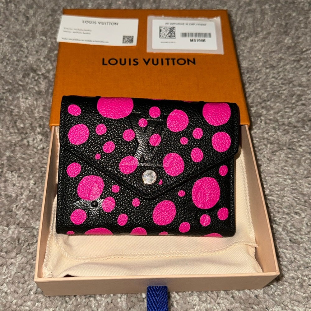 Louis Vuitton Yayoi Kusama  Taurillon Leather LV X YK Victorine Wallet